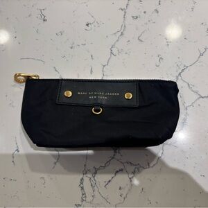 Marc By Marc Jacobs Black Cosmetics Bag with Gold Accents